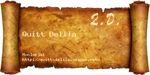 Quitt Delila névjegykártya